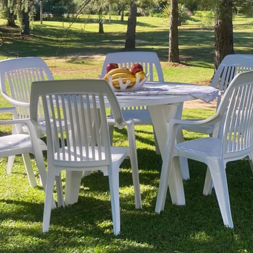 Imagen miniatura Mesa De Jardín Plástica Garden Life Silver Redonda 1.20 M