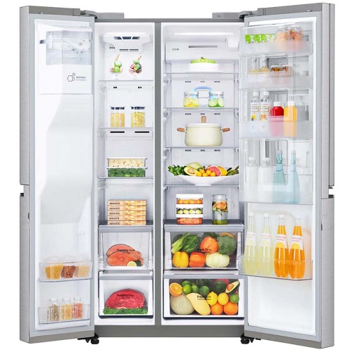 Imagen Heladera Side By Side Inverter Lg Ls74sxsx 690l Digital Inox