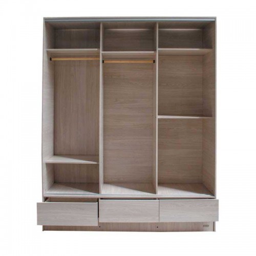 Imagen miniatura Placard Ropero Platinum 633 1,80 Mts Puerta Corrediza Gris Andino