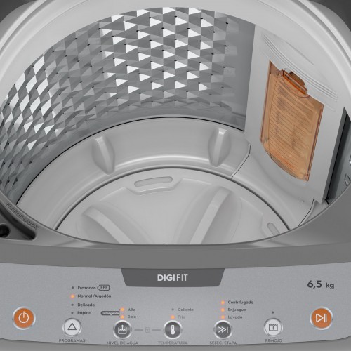 Imagen miniatura Lavarropas Automático Gafa Fuzzy Fit 7 Kg 760 Rpm Gris Plata