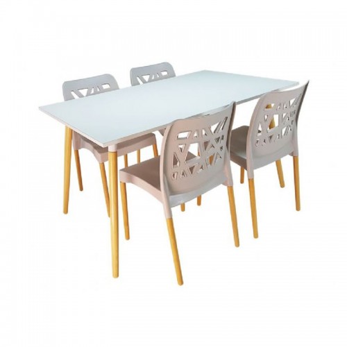 Imagen miniatura Mesa De Comedor Sit Mobili Kaunas 1.20m Pvc Patas Madera