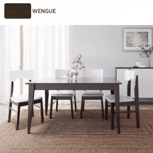 Imagen miniatura Mesa Comedor Inmacol 149 Escandinava 180x90 Madera Maciza Wengue