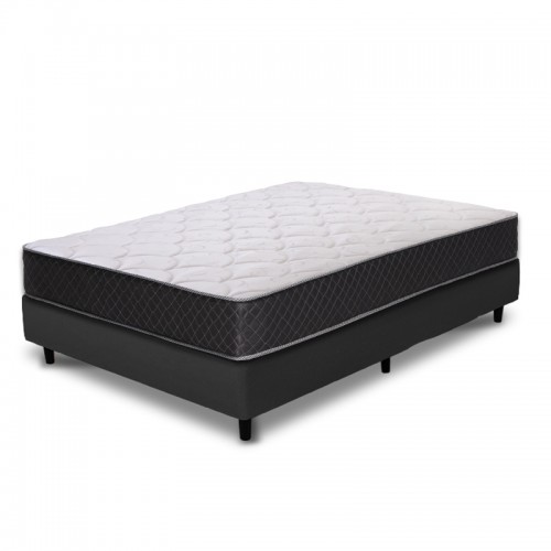 Conjunto Colchon Y Sommier Ecocuero 2p Cannon Princess 190x140 Espuma