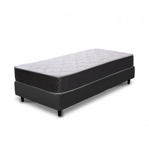 Conjunto Colchon Y Sommier Ecocuero 1p Cannon Princess 190x80 Espuma