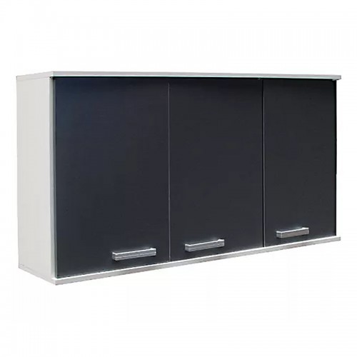 Alacena Platinum 3037 1.20m 3 Ptas Blanco Con Gris Grafito