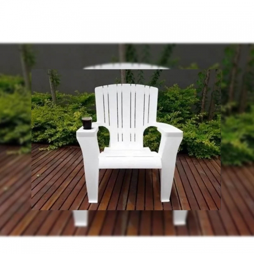 Imagen miniatura Sill&oacute;n Pl&aacute;stico De Jard&iacute;n Quality Caribe Posavaso Blanco