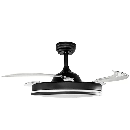 Imagen miniatura Ventilador De Techo Con Luz Protalia Y42 65w Retráctil Negro