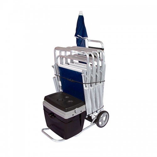 Imagen miniatura Carrito De Playa Mor P/reposeras Mesa Plegable Aluminio Negro