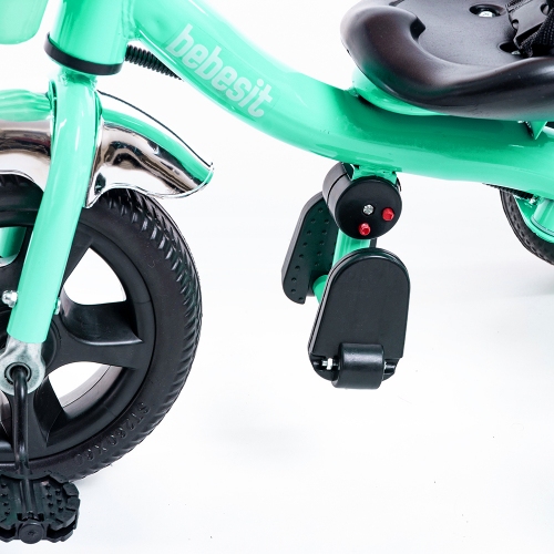 Imagen miniatura Triciclo Bebesit Sl-1701-a Con Canasto Y Cinturon Verde