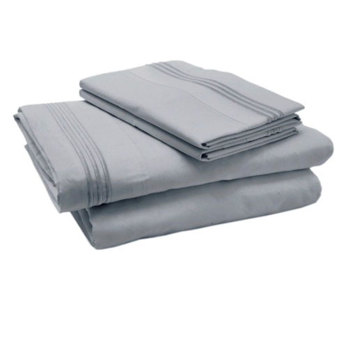 Juego De Sabanas Fullblanc Platinum 600h Ful 2p Gris Claro