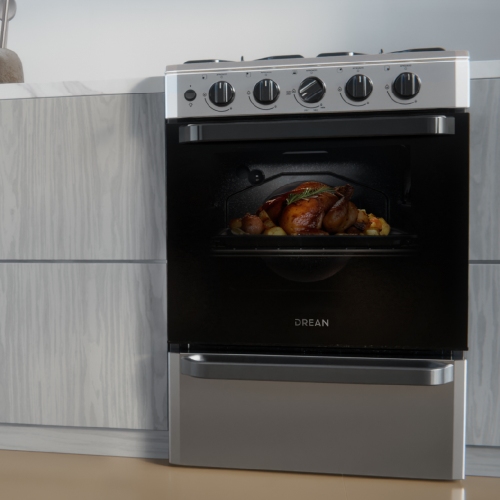 Imagen miniatura Cocina A Gas Drean Cd5603ai0 4 Hornallas Multigas Acero Inox