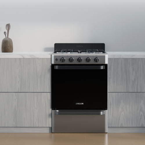 Imagen Cocina A Gas Drean Cd5603ai0 4 Hornallas Multigas Acero Inox