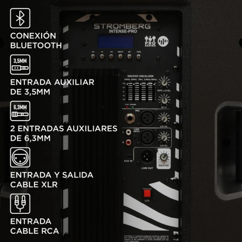 Imagen miniatura Torre De Sonido Stromberg Intense Pro Inalambrico Bluetooth