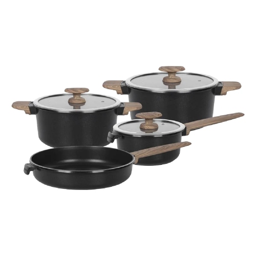 Bateria De Cocina Ucci 4 Piezas Aluminio Black