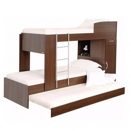Cama Cucheta Triple Platinum 954 Con Placard  Color Tabaco