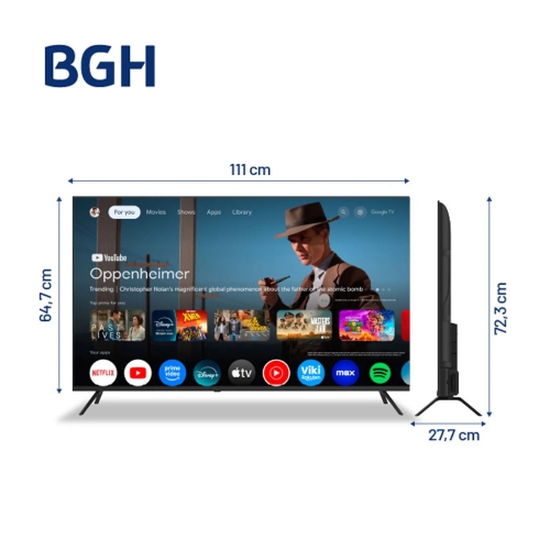 Imagen miniatura Smart Tv 50" Bgh B5026us6g Google Tv Hdmi Usb