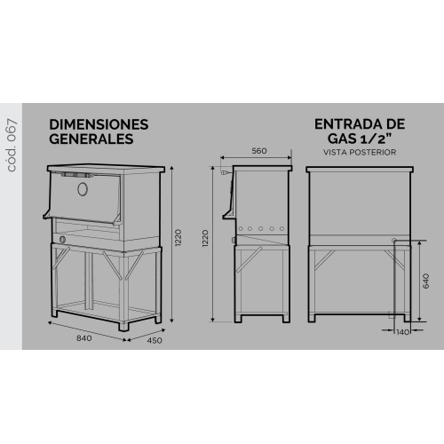 Imagen miniatura Horno Pizzero Solreal 067-gn 6 Pizzas Gas Natural 3 Rejillas