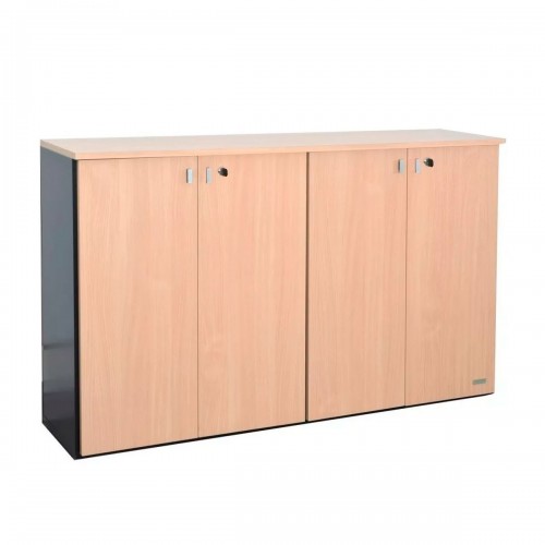 Biblioteca Inferior Platinum 505 Puertas De Abrir Haya/negro