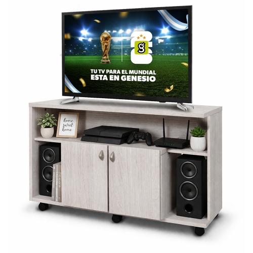 Mesa Rack Para Tv Led Audio Platinum 2604 1mt Gris Andino