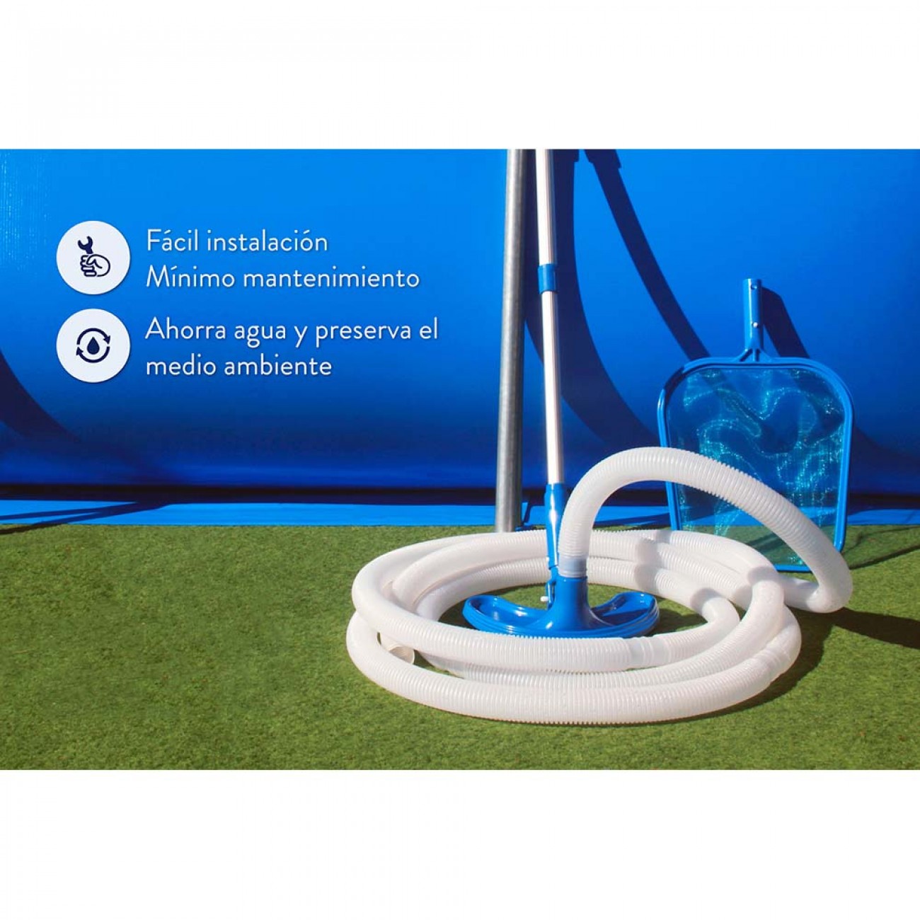 Imagen Kit De Limpieza Pileta Pelopincho Barrefondo Sacahojas