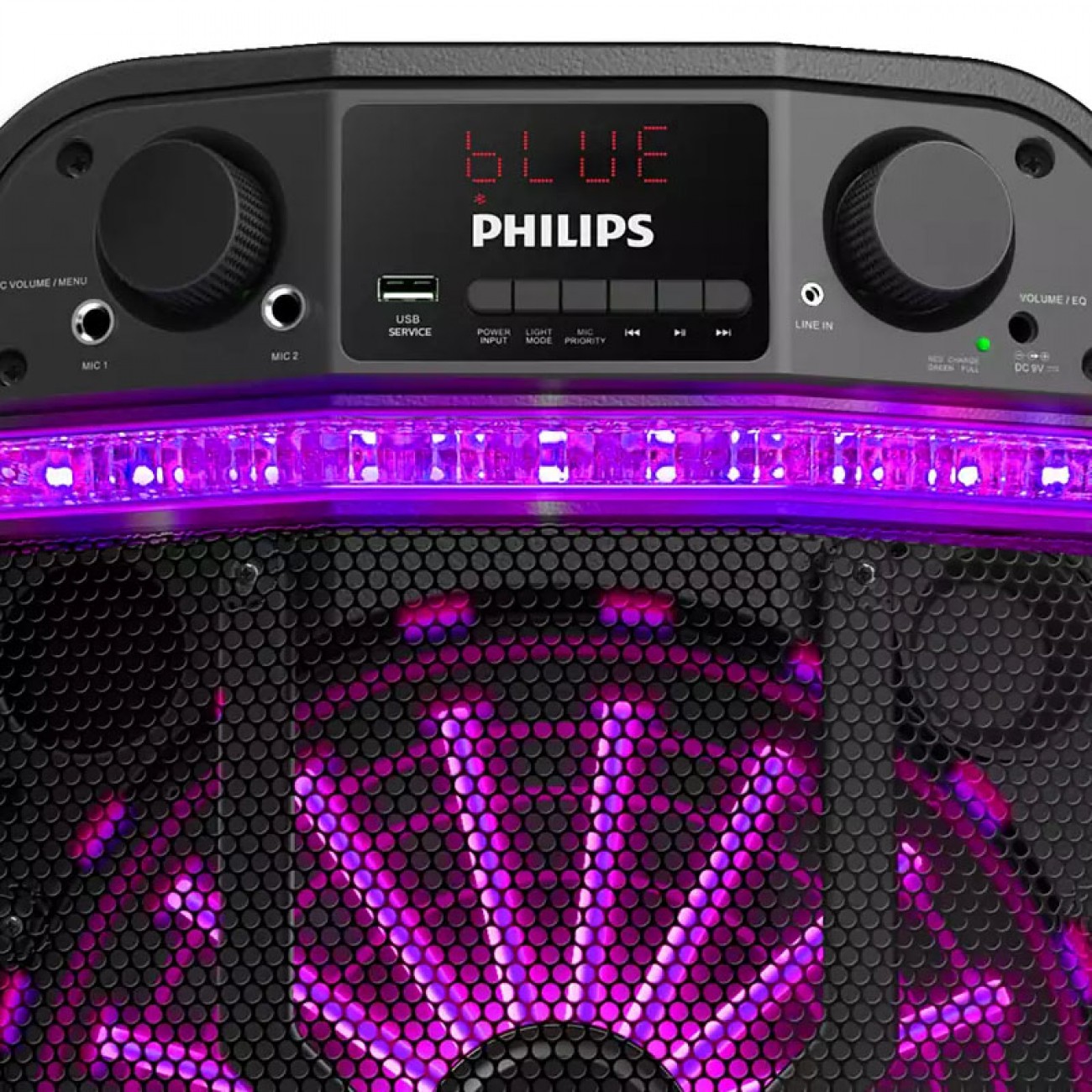 Imagen Parlante Portátil Philips Tax2206/77 20w Rms Karaoke Luces