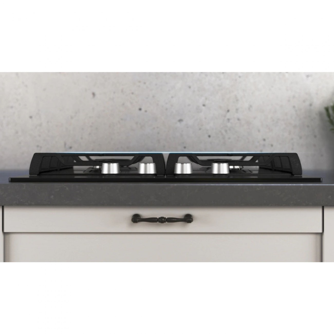 Imagen Anafe A Gas Empotrable Samsung Na64h3000ak 60cm Encend Negro