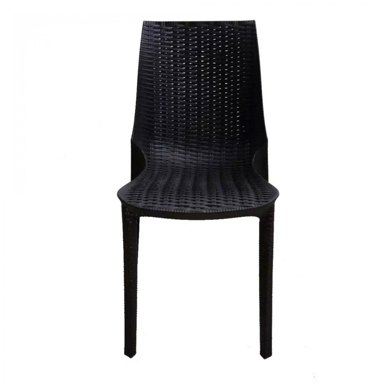 Imagen Silla Pl&aacute;stica Quality Harmony Simil Rat&aacute;n Negra