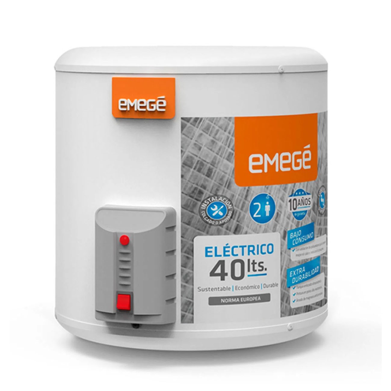 Imagen Termotanque Eléctrico Emege Ttqe-40mg 40 Lts 1500w Conex Inf