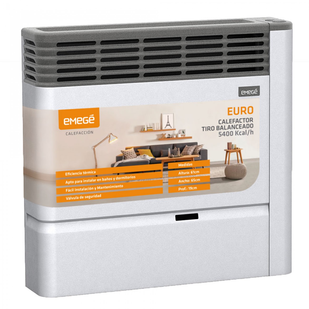 Imagen Calefactor Tbu Emege Euro 2155 Sl 5400 Kcal/h Bigas