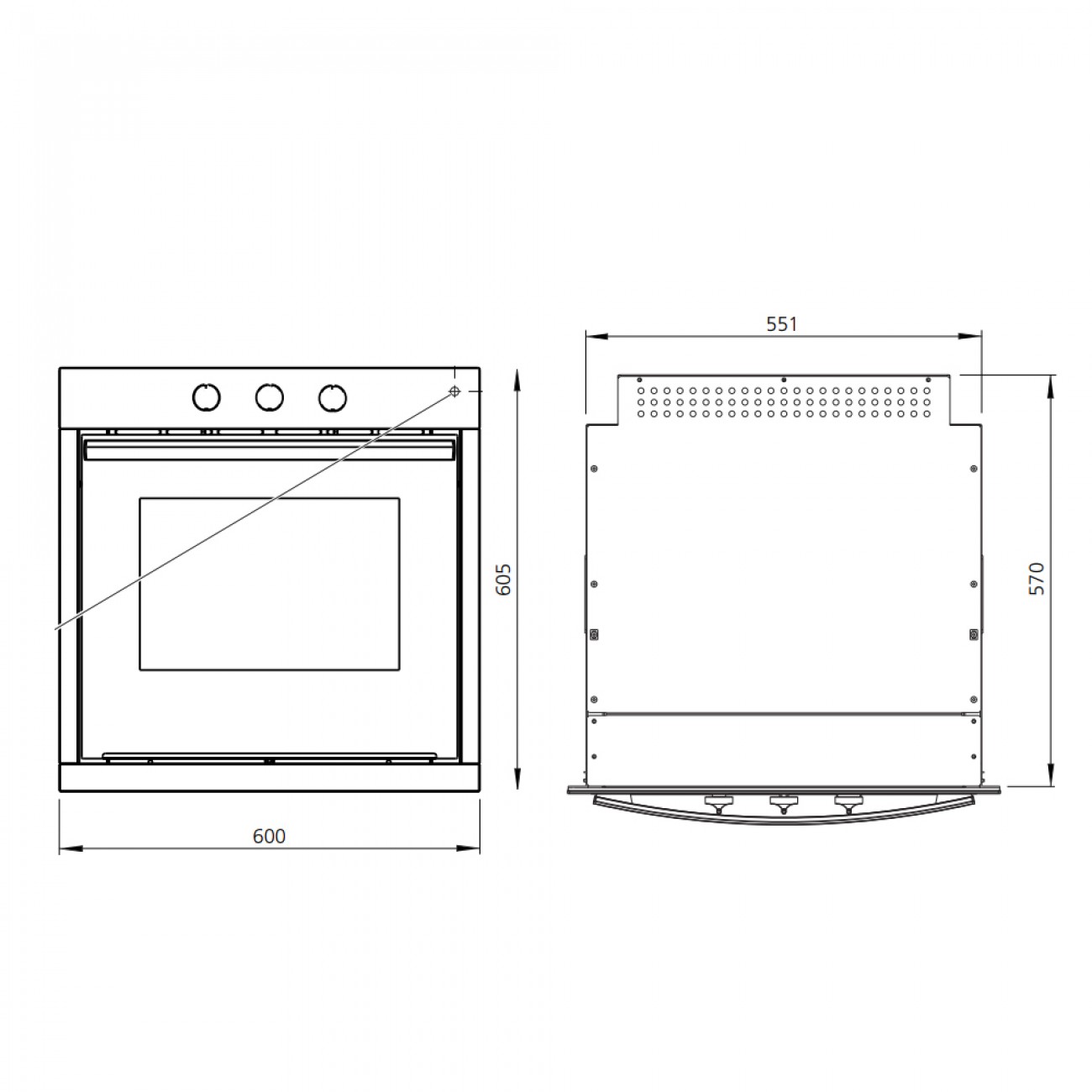 Imagen Horno Eléctrico Empotrable Orbis Hb8ap3m Grill Negro/inox