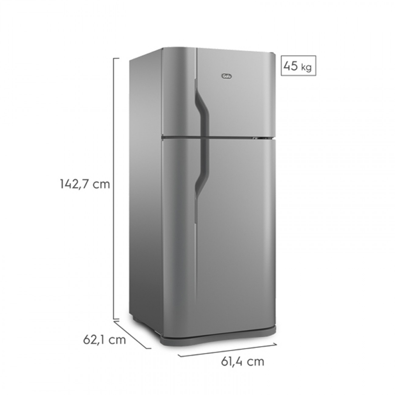 Imagen Heladera Con Freezer Gafa Hgf358afp 282 Lts Plata
