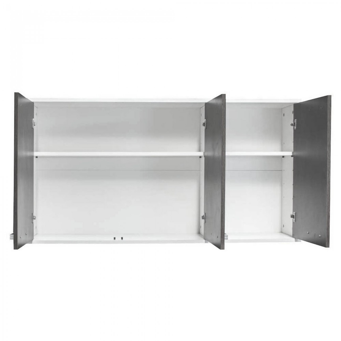 Imagen Alacena Platinum Mod 3042 1.4 Mts 3 Puertas Blanco Con Gris Grafito
