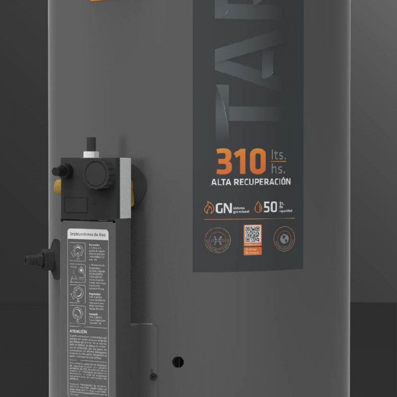 Imagen Termotanque Emege Tt310tarem 50l Alta Recuperación 311 L/h