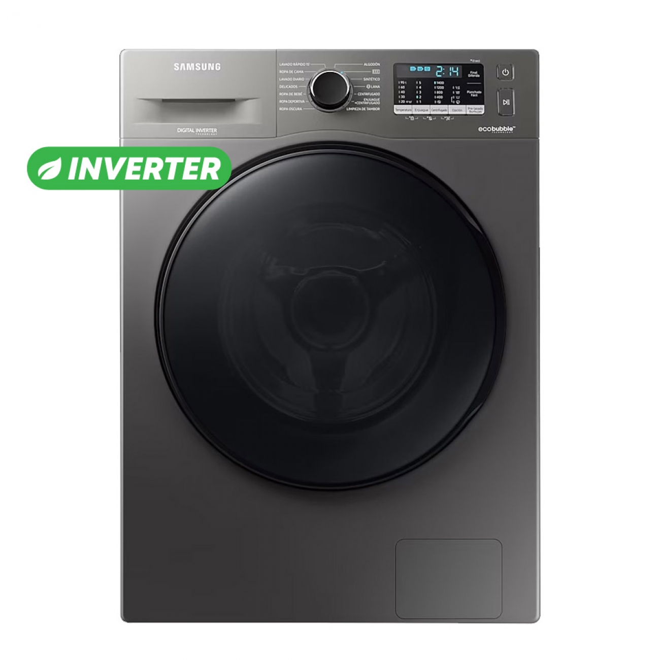 Imagen Lavarropas Autom&aacute;tico Samsung Ww95a 9.5 Kg 1400 Rpm Silver