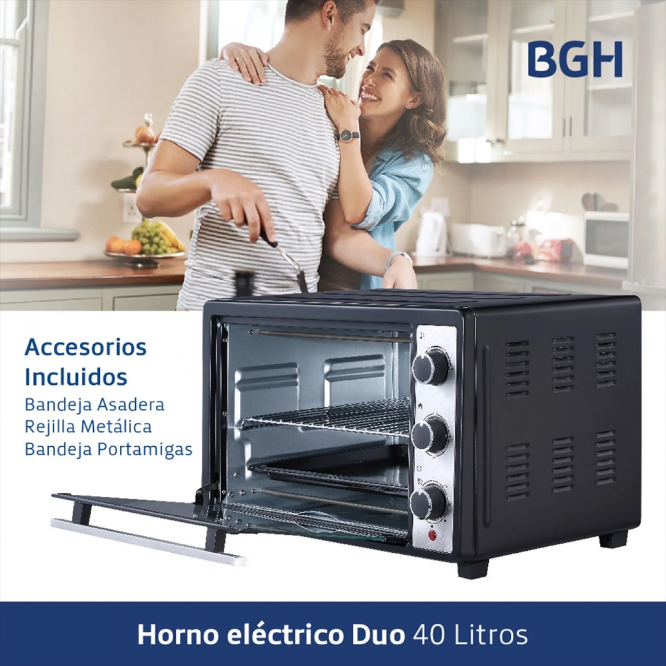 Imagen Horno Electrico Bgh Bhe40m23n 40 Lts