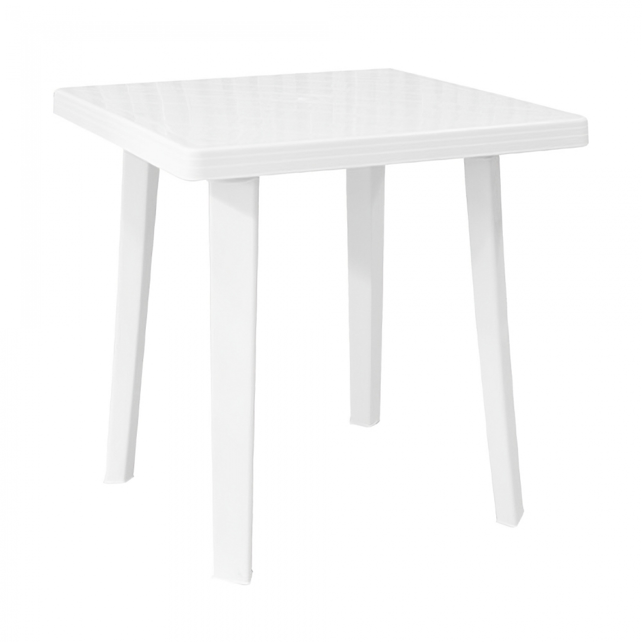 Imagen Mesa Pl&aacute;stica De Jard&iacute;n Quality Cuadrada 70cm Desmont Blanca