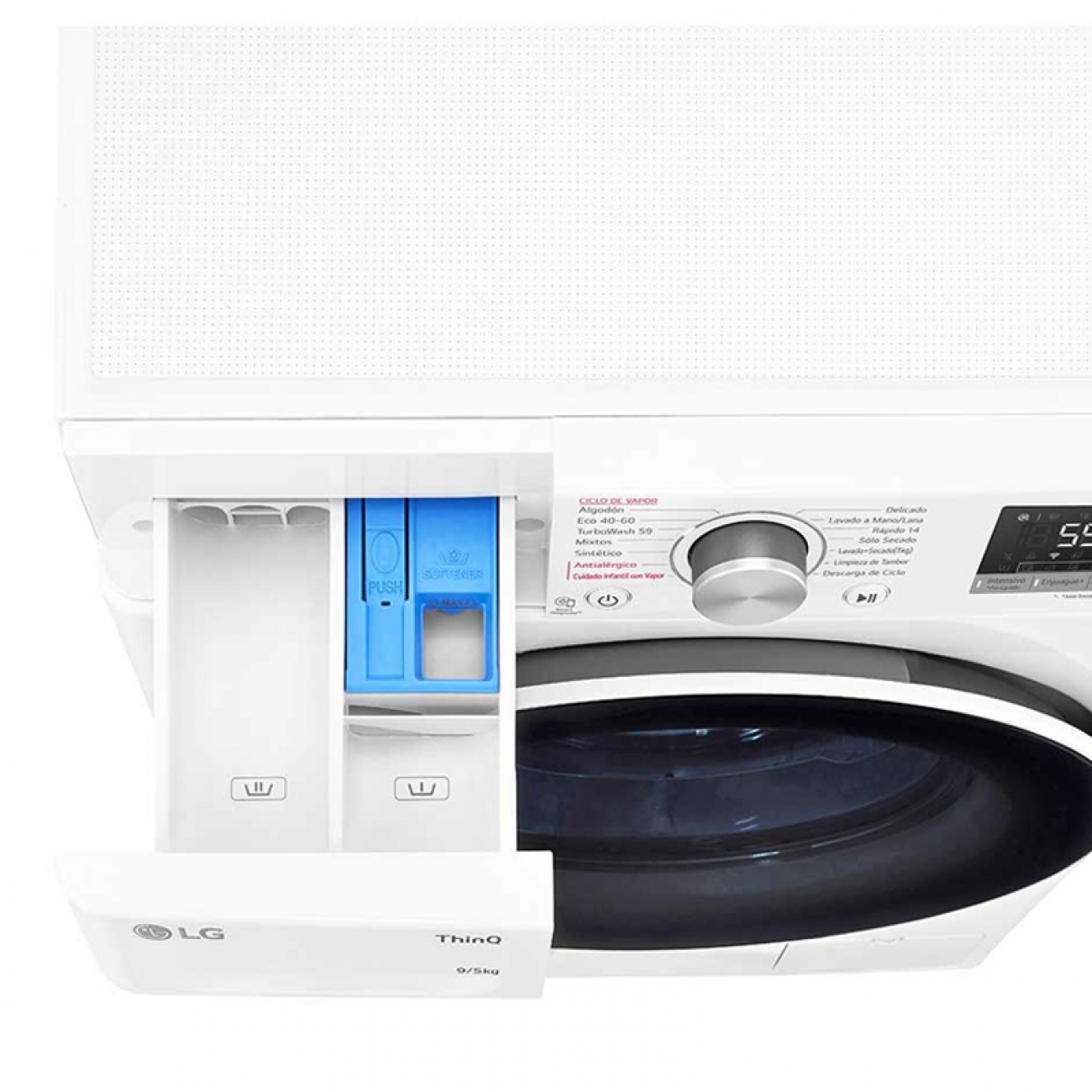 Imagen Lavasecarropas Inverter Lg Wd90wvc4s6 9,5/6 Kg Blanco