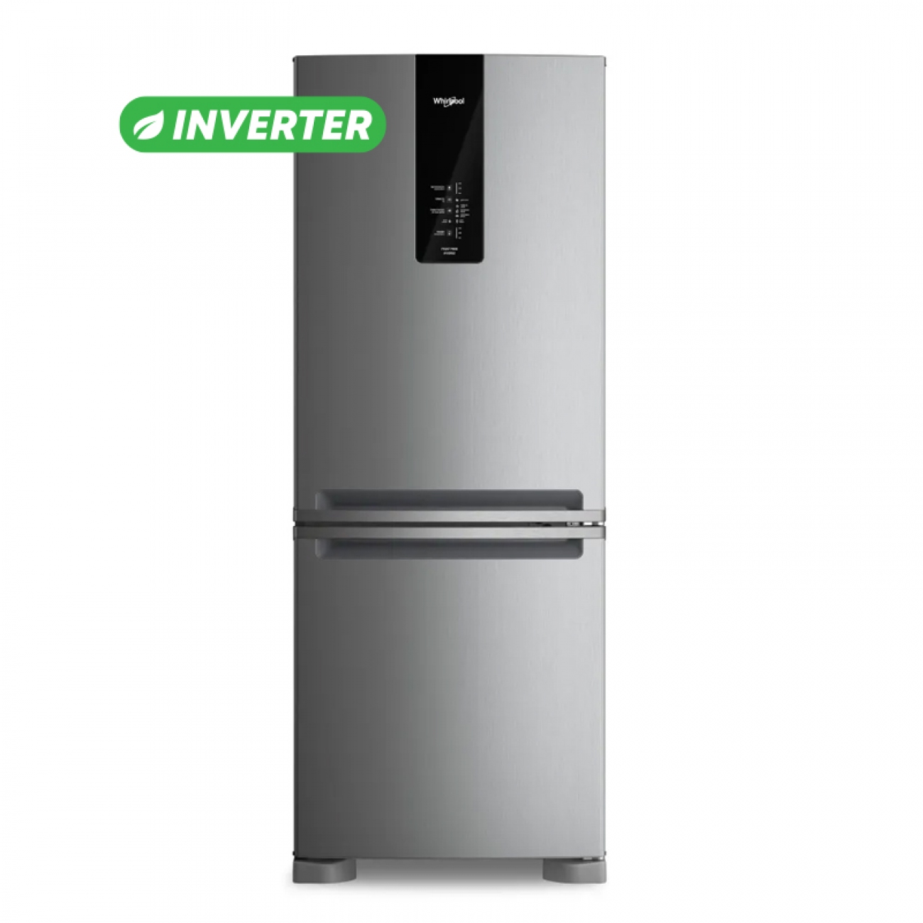 Imagen Heladera Con Freezer Whirlpool Wre57ck 449 Lts Plata