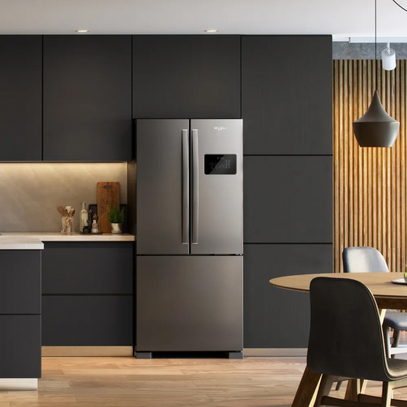 Imagen Heladera No Frost Whirlpool Wro85bk Inverter 554l Inox