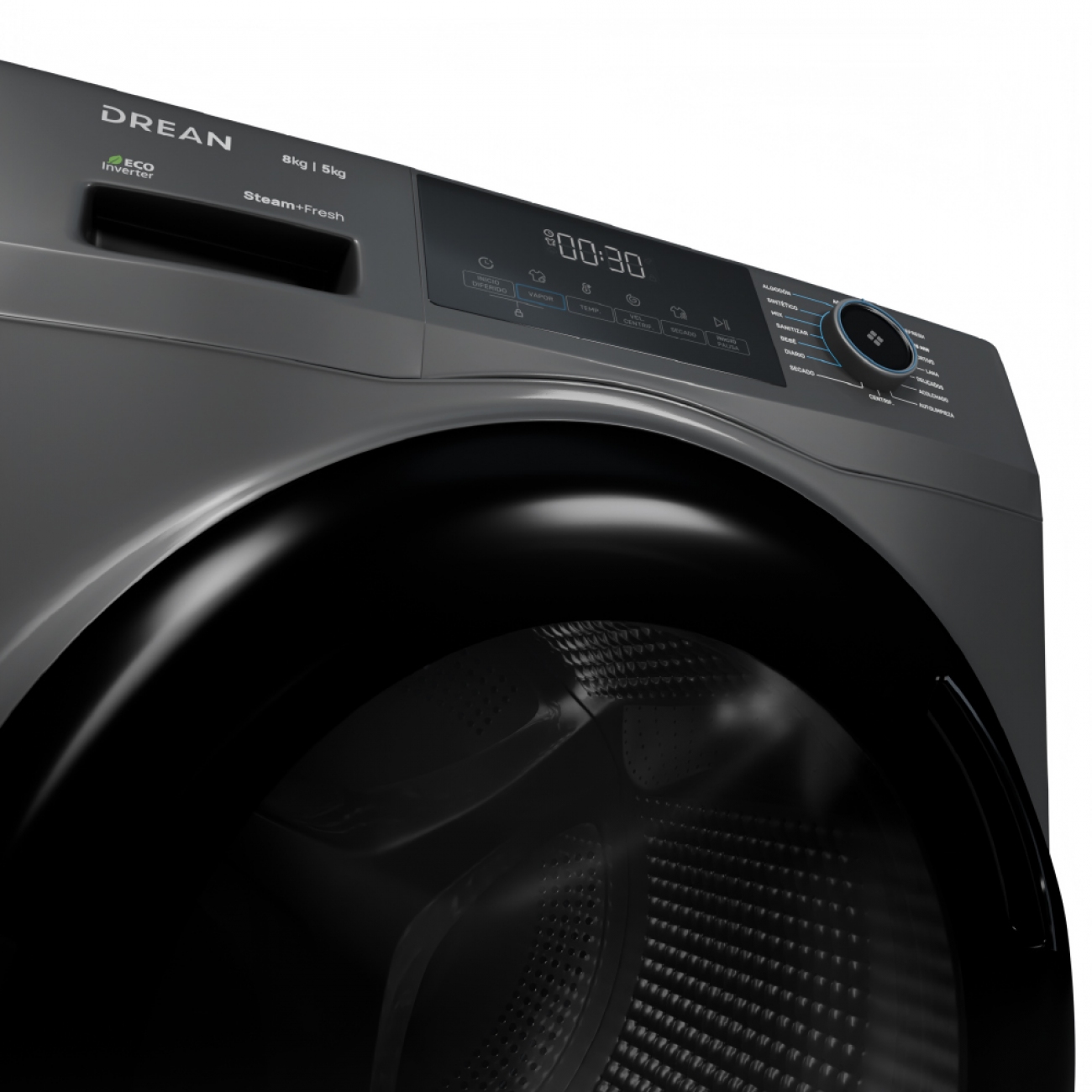 Imagen Lavasecarropas Drean Lscdr0805sg0 8/5 Kg Inverter Gris