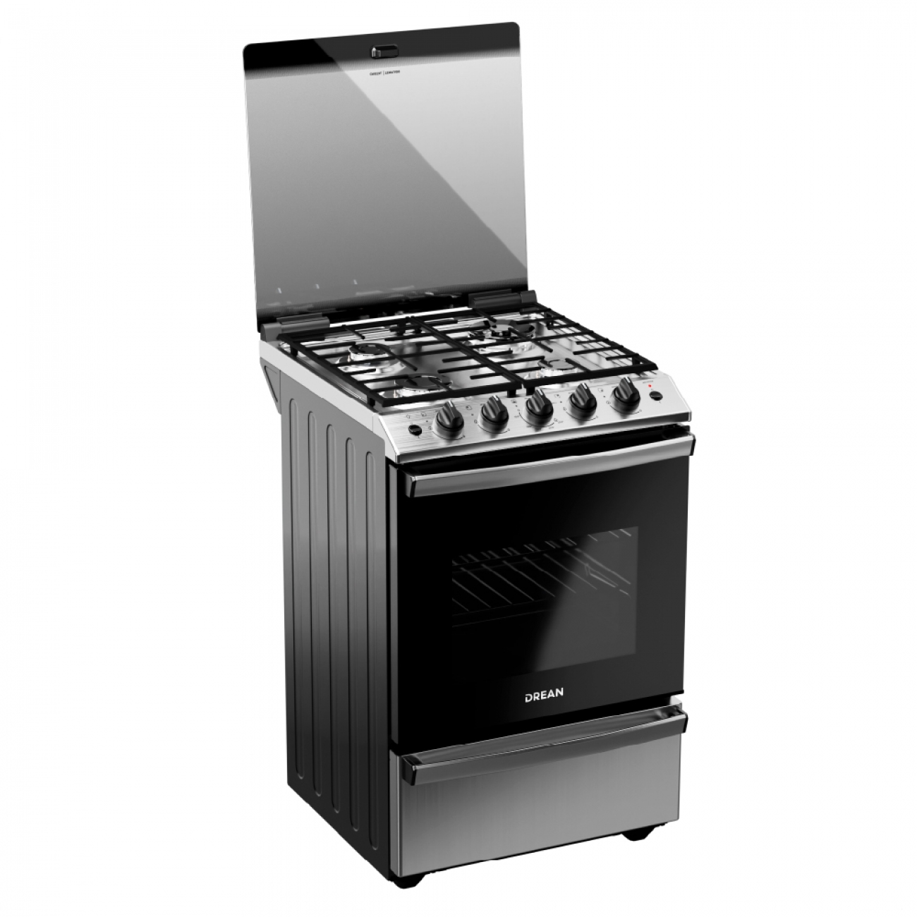 Imagen Cocina A Gas Drean Cd5617ai0 Acero Inoxidable 4 H Air Fryer