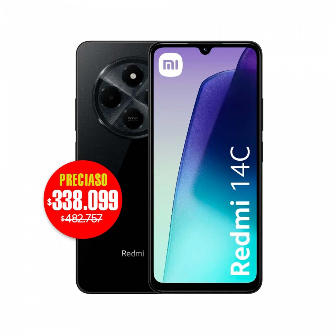 Imagen Celular Xiaomi Redmi 14c 6.8" 4/256 Gb Midnight Black