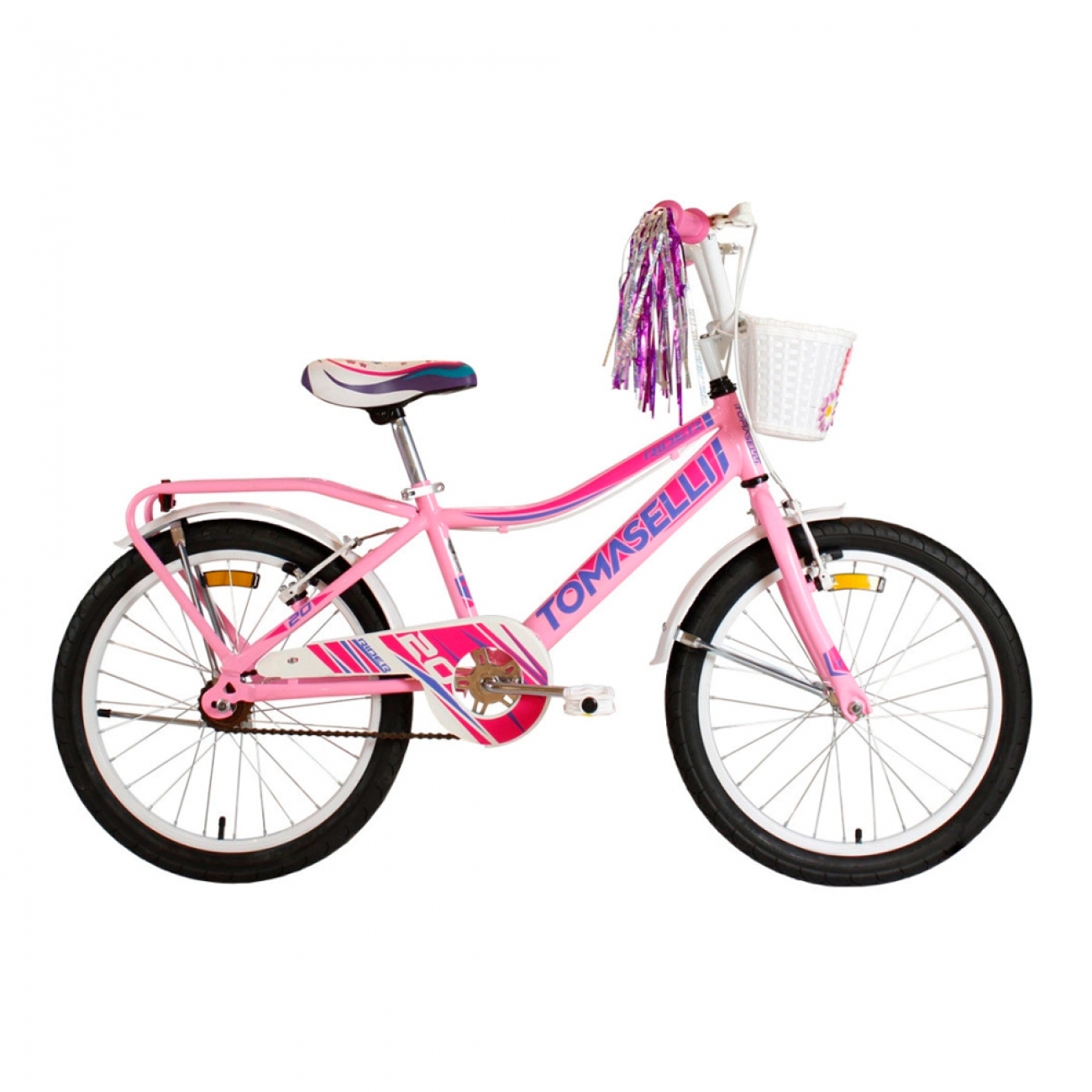 Imagen Bicicleta Para Niña Tomaselli Rider Full R16 Canasto Rosa