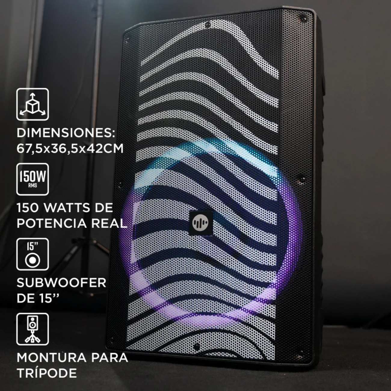 Imagen Torre De Sonido Stromberg Intense Pro Inalambrico Bluetooth