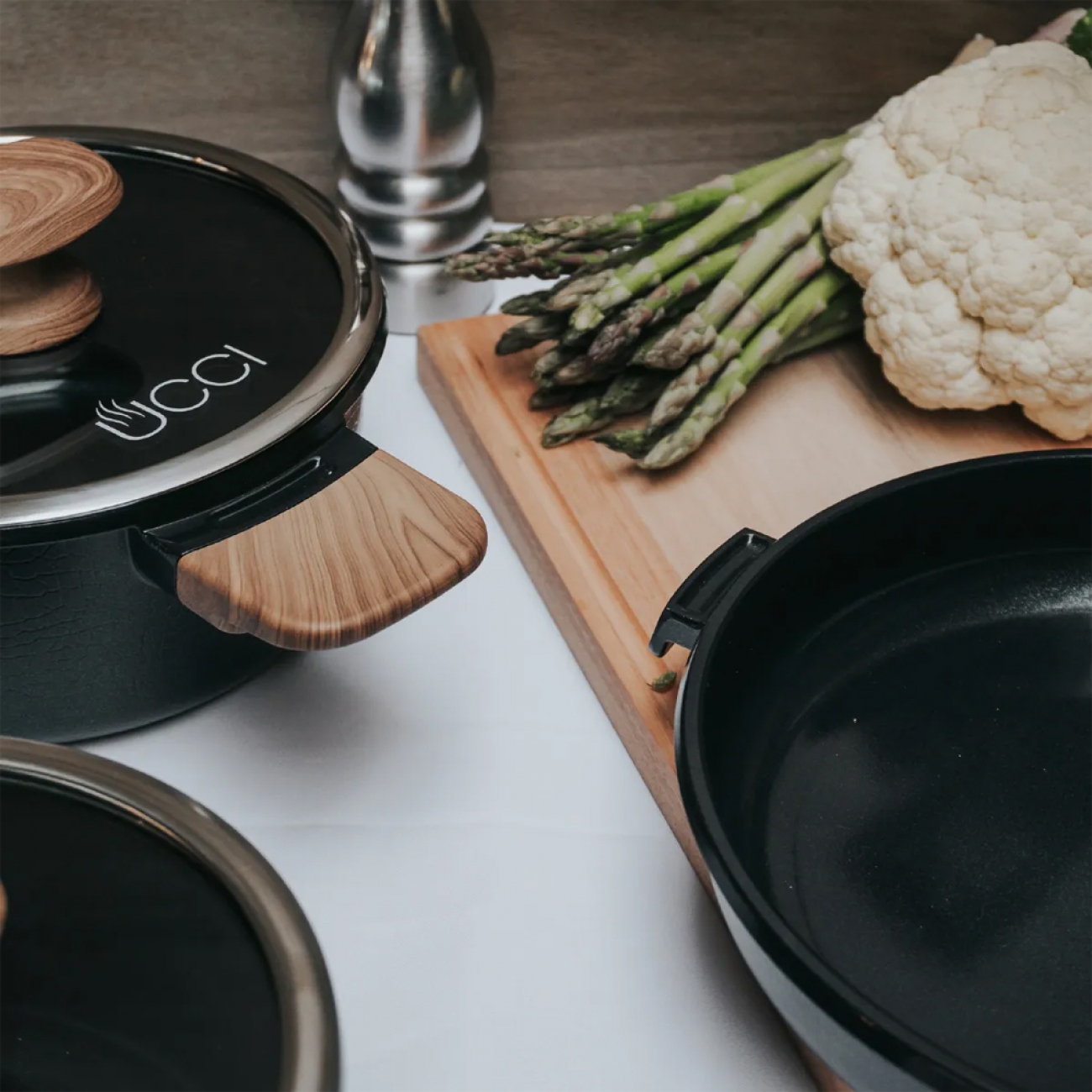 Imagen Bateria De Cocina Ucci 4 Piezas Aluminio Black
