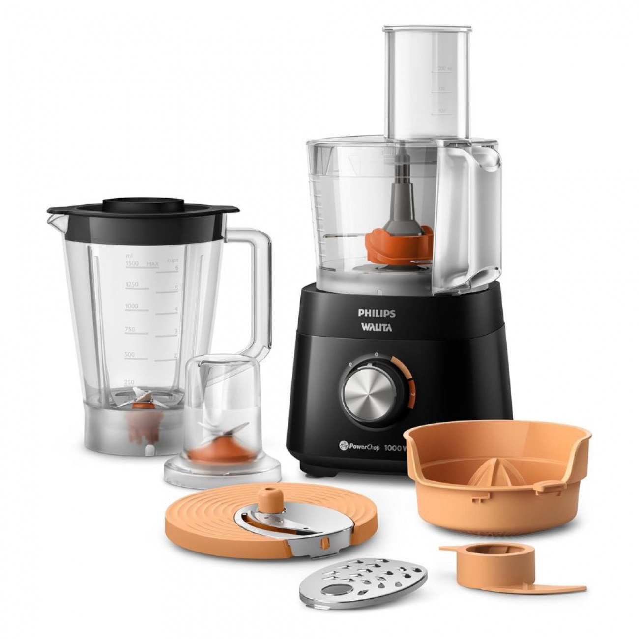 Imagen Multiprocesadora Philips Hr7304/90 1000w 2 Velocidades 1.5l