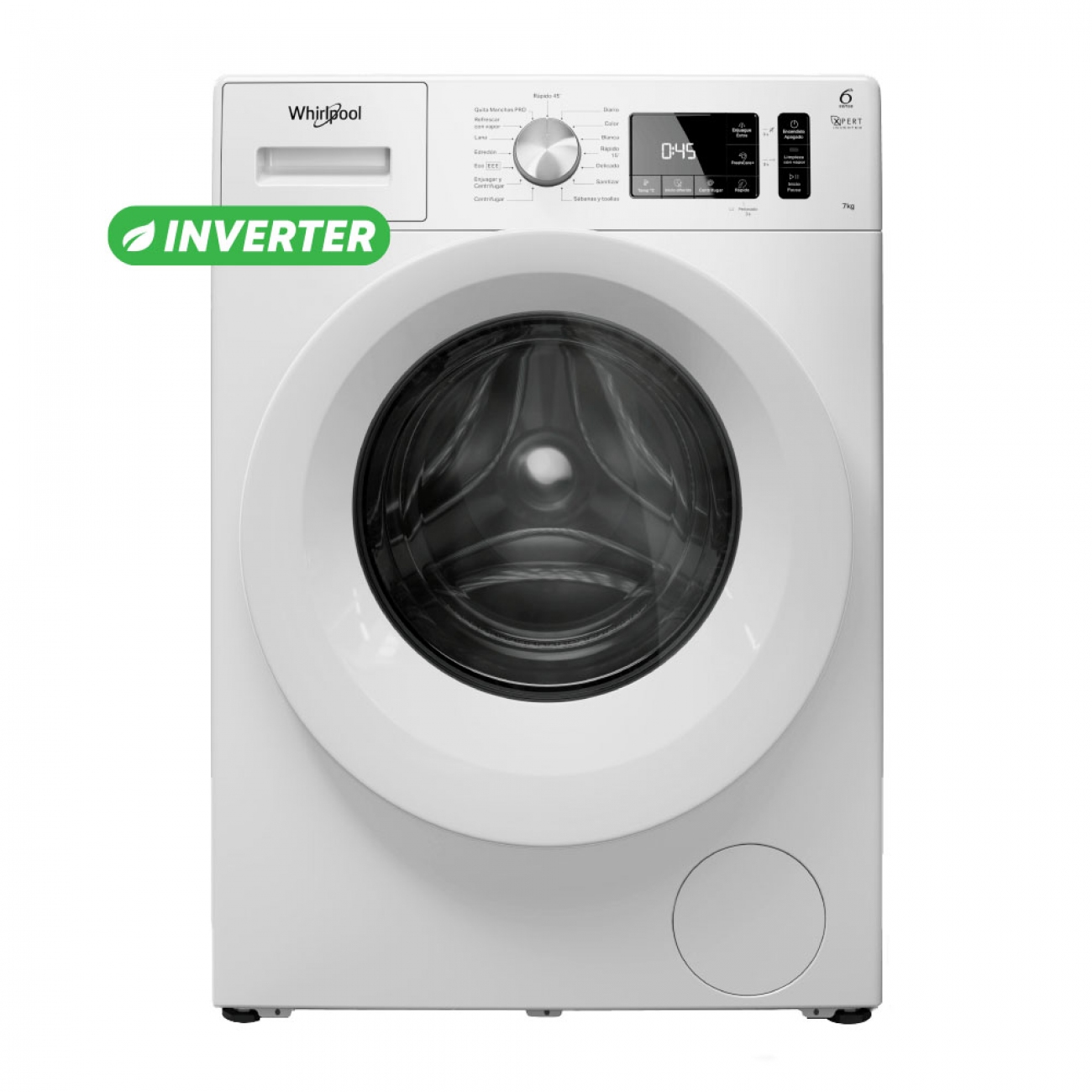 Imagen Lavarropas Whirpool Wnq70bb 7kg 1200 Rpm Inverter