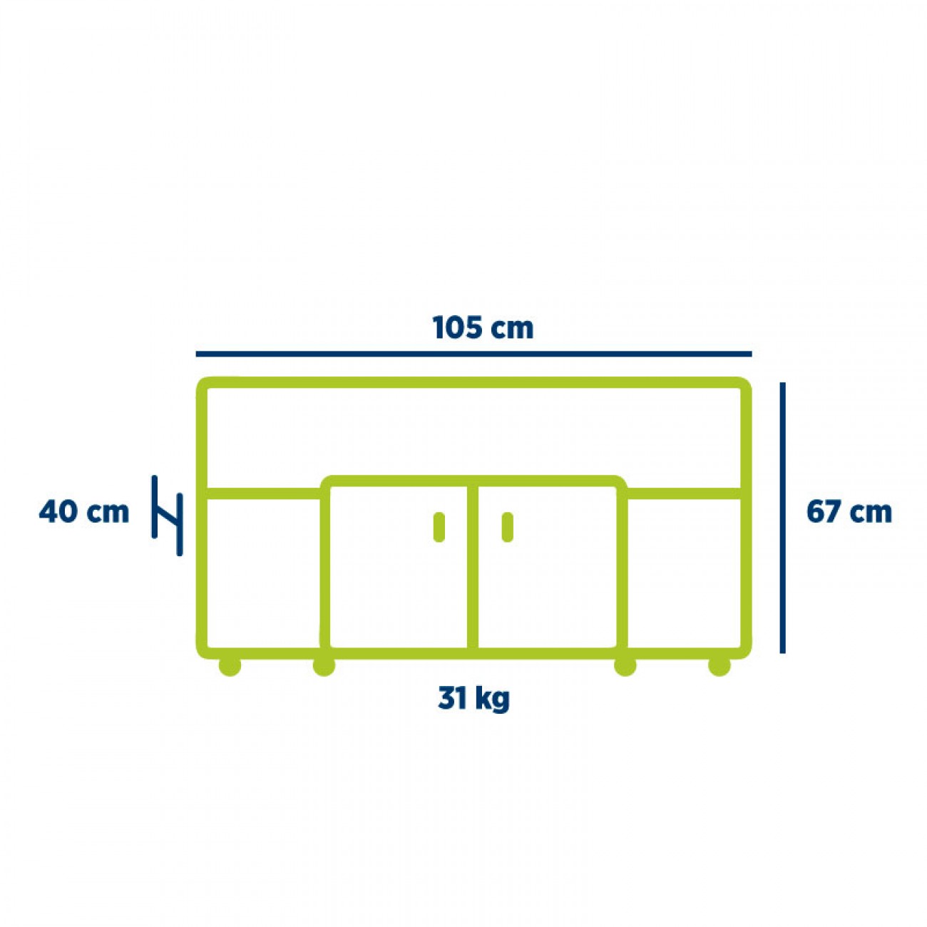 Imagen Mesa Rack Para Tv Led Audio Platinum 2604 1mt Gris Andino