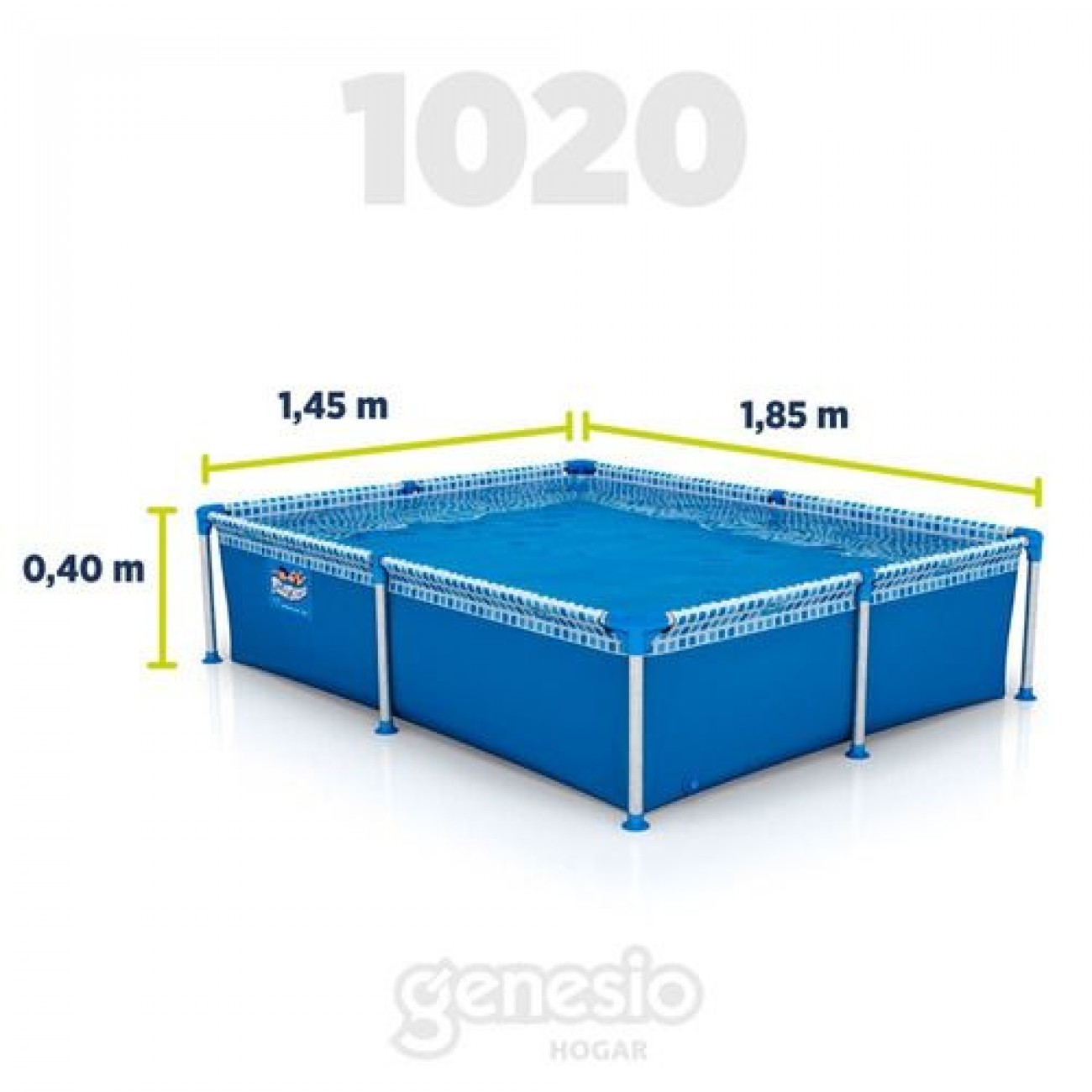 Imagen Pileta De Lona Pelopincho 1020 1000l 1,85 X 1,45 X 0,4 Mts