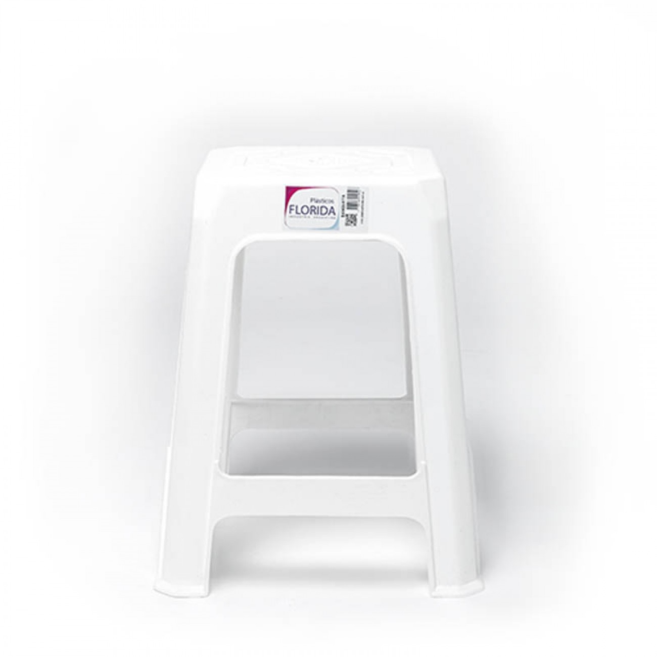 Imagen Banqueta Plástica Quality Macao 4 Patas Blanca